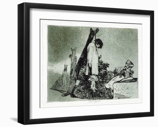 Tampoco (Nor Thi), Plate 36 from the Disasters of War (Los Desastros De La Guerr), 1810-1820-Francisco de Goya-Framed Giclee Print