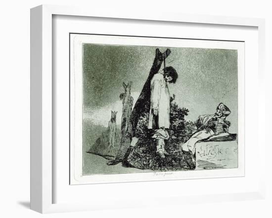 Tampoco (Nor Thi), Plate 36 from the Disasters of War (Los Desastros De La Guerr), 1810-1820-Francisco de Goya-Framed Giclee Print