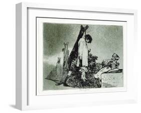 Tampoco (Nor Thi), Plate 36 from the Disasters of War (Los Desastros De La Guerr), 1810-1820-Francisco de Goya-Framed Giclee Print