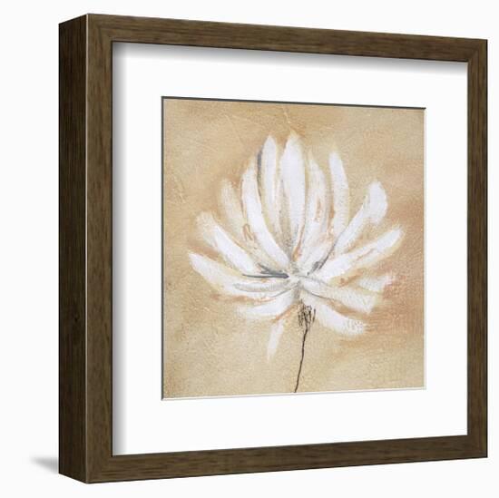 Tan and White-Sarah Parker-Framed Art Print