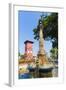 Tan Beng Swee Clocktower and Fountain-Nico Tondini-Framed Photographic Print