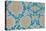 Tan & Blue Floral Pattern II-Elizabeth Medley-Stretched Canvas