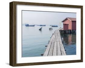 Tan clan jetty, Penang, Malaysia, Southeast Asia, Asia-Melissa Kuhnell-Framed Photographic Print