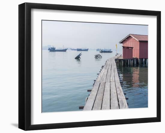 Tan clan jetty, Penang, Malaysia, Southeast Asia, Asia-Melissa Kuhnell-Framed Photographic Print