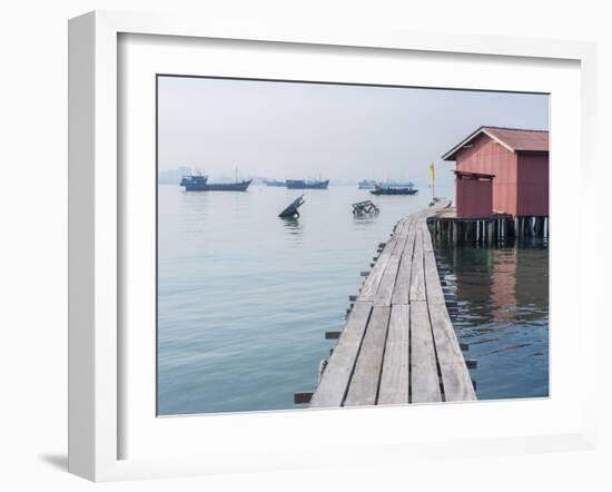 Tan clan jetty, Penang, Malaysia, Southeast Asia, Asia-Melissa Kuhnell-Framed Photographic Print