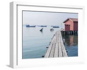 Tan clan jetty, Penang, Malaysia, Southeast Asia, Asia-Melissa Kuhnell-Framed Photographic Print