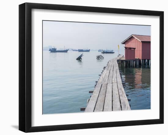 Tan clan jetty, Penang, Malaysia, Southeast Asia, Asia-Melissa Kuhnell-Framed Premium Photographic Print