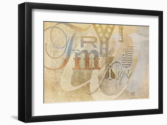 Tan Letters-Rachel Travis-Framed Art Print