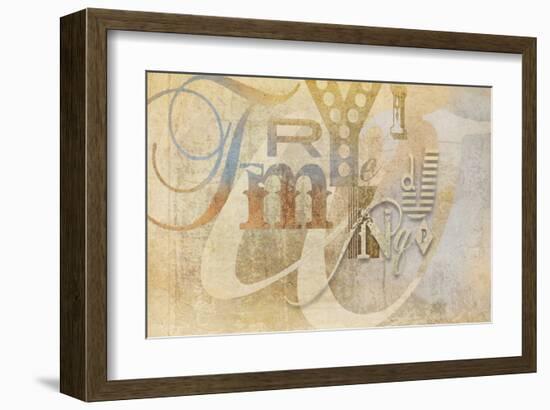 Tan Letters-Rachel Travis-Framed Art Print