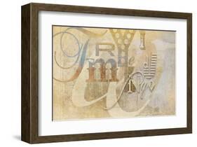 Tan Letters-Rachel Travis-Framed Art Print