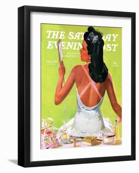 "Tan Lines," Saturday Evening Post Cover, September 27, 1941-Albert W. Hampson-Framed Giclee Print