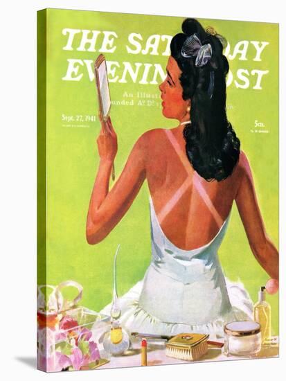 "Tan Lines," Saturday Evening Post Cover, September 27, 1941-Albert W. Hampson-Stretched Canvas