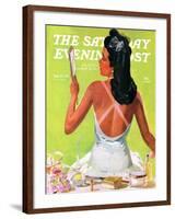 "Tan Lines," Saturday Evening Post Cover, September 27, 1941-Albert W. Hampson-Framed Giclee Print