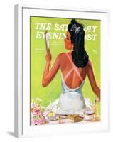 "Tan Lines," Saturday Evening Post Cover, September 27, 1941-Albert W. Hampson-Framed Giclee Print