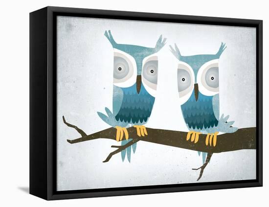 Tan Owls Bright-Ryan Fowler-Framed Stretched Canvas