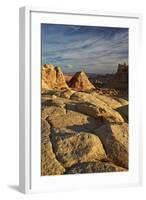 Tan Sandstone at First Light, Coyote Buttes Wilderness, Vermilion Cliffs National Monument-James Hager-Framed Photographic Print