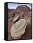 Tan Sandstone Boulder Among Red Rocks, Carson National Forest, New Mexico-James Hager-Framed Stretched Canvas