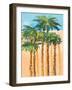 Tan Shadow Palms I-Jane Slivka-Framed Art Print