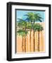 Tan Shadow Palms I-Jane Slivka-Framed Art Print