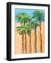 Tan Shadow Palms II-Jane Slivka-Framed Art Print