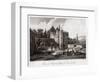 Tancarville Castle. (Engraving, Ca. 1840)-French School-Framed Giclee Print