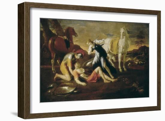 Tancred and Erminia-Nicolas Poussin-Framed Art Print