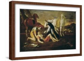 Tancred and Erminia-Nicolas Poussin-Framed Art Print