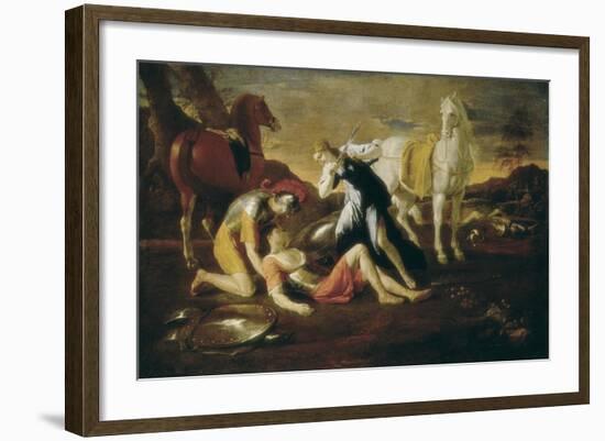 Tancred and Erminia-Nicolas Poussin-Framed Art Print