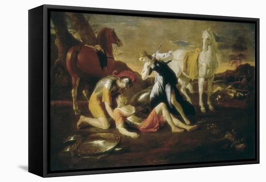 Tancred and Erminia-Nicolas Poussin-Framed Stretched Canvas