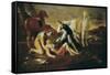 Tancred and Erminia-Nicolas Poussin-Framed Stretched Canvas