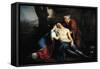 Tancredi Wounded and Found by Erminia and Vafrino, Scene from Canto XIX from Jerusalem Delivered-Torquato Tasso-Framed Stretched Canvas