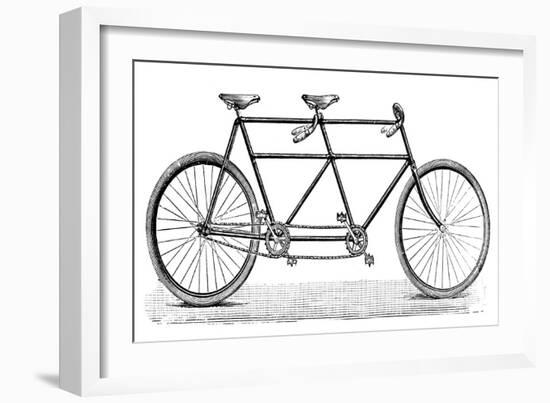 Tandem Bicycle, c1900-null-Framed Giclee Print