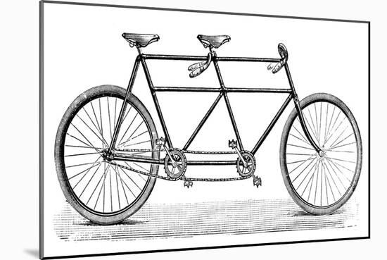 Tandem Bicycle, c1900-null-Mounted Giclee Print