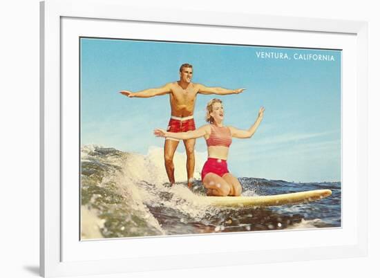 Tandem Surfing, Ventura-null-Framed Art Print