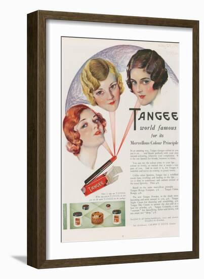 Tangee, Magazine Advertisement, UK, 1930-null-Framed Giclee Print