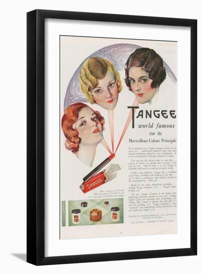 Tangee, Magazine Advertisement, UK, 1930-null-Framed Giclee Print