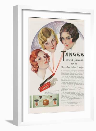 Tangee, Magazine Advertisement, UK, 1930-null-Framed Giclee Print