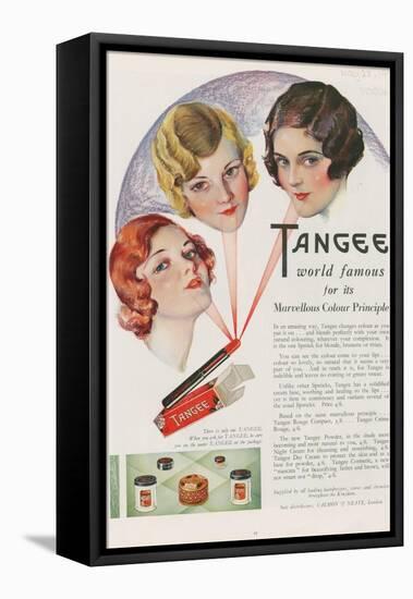 Tangee, Magazine Advertisement, UK, 1930-null-Framed Stretched Canvas
