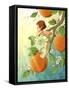 Tangerine Blossom-Dalliann-Framed Stretched Canvas