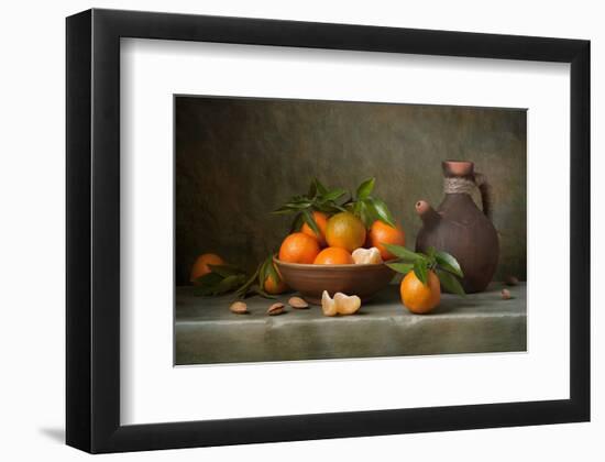 Tangerines & Jug Still Life-null-Framed Art Print