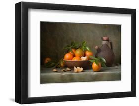 Tangerines & Jug Still Life-null-Framed Art Print