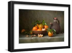 Tangerines & Jug Still Life-null-Framed Art Print