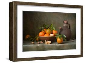 Tangerines & Jug Still Life-null-Framed Art Print