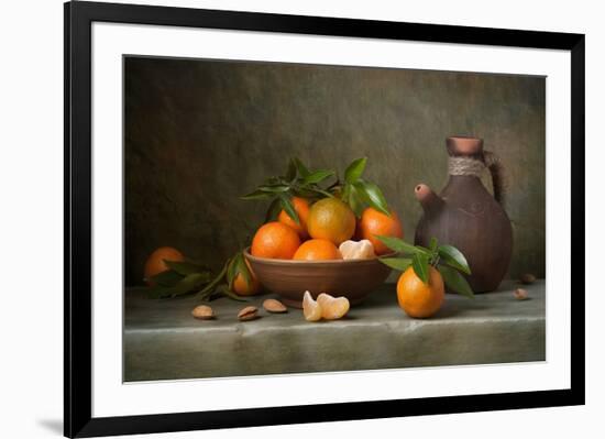 Tangerines & Jug Still Life-null-Framed Art Print