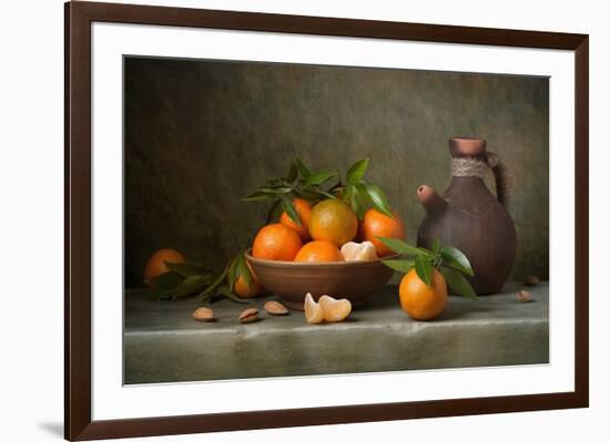 Tangerines & Jug Still Life-null-Framed Art Print