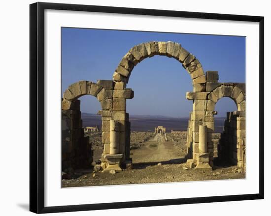 Tangier Gate, Volubilis, UNESCO World Heritage Site, Morocco, North Africa, Africa-Simanor Eitan-Framed Photographic Print