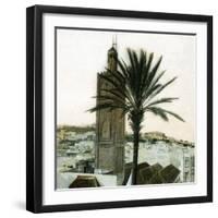 Tangier (Morocco), Circa 1885, Minaret of the Mosque of the Aïssaoua-Leon, Levy et Fils-Framed Photographic Print