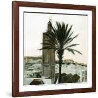 Tangier (Morocco), Circa 1885, Minaret of the Mosque of the Aïssaoua-Leon, Levy et Fils-Framed Photographic Print