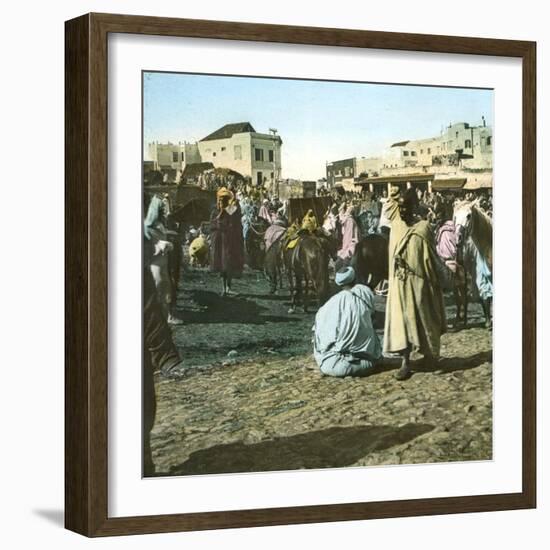 Tangier (Morocco), Encampment of the Royal Troops, Circa 1885-Leon, Levy et Fils-Framed Photographic Print