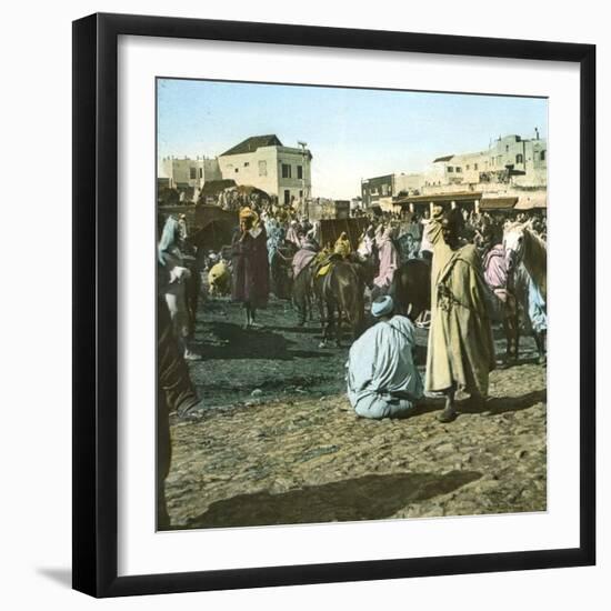 Tangier (Morocco), Encampment of the Royal Troops, Circa 1885-Leon, Levy et Fils-Framed Photographic Print